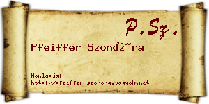 Pfeiffer Szonóra névjegykártya